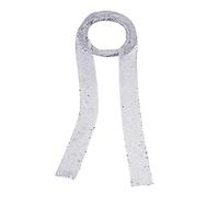 Maxtonser Collana girocollo con lustrini per sciarpa, girocollo, collana metallica argentata