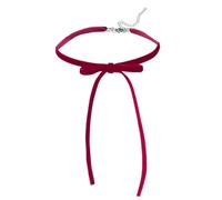 Maxtonser Collana girocollo vintage con fiocco, sofisticata, nera, regolabile, accessorio per il collo alla moda retrò