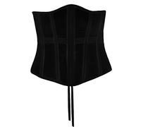 Maxtonser Corsetto sottoseno da donna in rete, fasciatura, bustino in vita, modellante per il corpo, nero, M