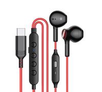 Maxtonser Cuffie con Cavo da Gioco Tipo C per Un Nemico, Black Red | Cuffie premium con cavo auricolare che offrono un suono chiaro, leggerezza, comfort, compatibilità per un uso
