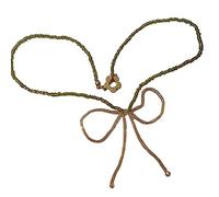 Maxtonser Elegante collana con fiocco in rilievo elegante ciondolo gioielli perline fiore collana acrilico per le donne