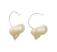 Maxtonser Elegante collana di conchiglie naturali con perle accento orecchini delicati gioielli collana accessori per lei