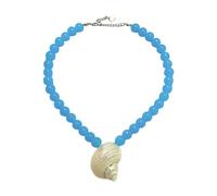 Maxtonser Elegante collana di conchiglie naturali con perle accento orecchini delicati gioielli collana accessori per lei