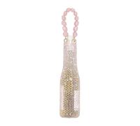 Maxtonser Elegante confezione intrecciata a mano con diamanti e divisori interni, portatile, per gioielli, cosmetici o bottiglie di champagne
