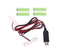 Maxtonser Eliminatore di Batteria 1 in 2, Alimentatore USB 4,5 V per AA AAA, Adattatore Sostitutivo per 3 Batterie, Compatibile con Walkie-Talkie