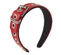 Maxtonser Fascia in pelle PU Tiaras Fibbia in pelle fascia rock fascia punk fascia in pelle PU copricapo