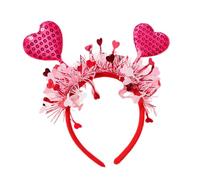 Maxtonser Fascia per San Valentino per donna con paillettes cuore delicato fasce antiscivolo per ragazze dolci forniture per ballo