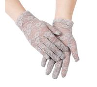 Maxtonser Guanti da sera in pizzo guanti da ballo guanti lunghi per donne signora tema balli 22 cm grigio