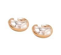 Maxtonser Lightweight Multilayer Hollow Ear Clips Without Piercing Needed Gold And White Gold Options Ear Accessories, for Daily We