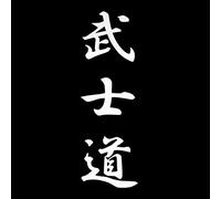 Maxtonser Personalizzato Bushido Kanji Carattere Giapponese Adesivo per Auto Accessori 5.2X17.8Cm Finestra di Automobile Moto Arte Modello Decal,Bianca