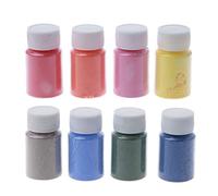 Maxtonser Polvere di pigmento termocromica - Temperatura attiva, cambia colore, non tossico, 8 colori (nero, verde, blu, giallo, arancione, viola), 10 g per bottiglia