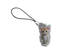 Maxtonser Portachiavi a forma di gatto con banana, per studenti, con ciondolo divertente, decorazione per cordino, ciondolo a forma di gatto, catena per telefono, anti-smarrimento
