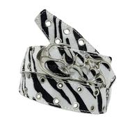 Maxtonser Punk Styles Animal Pattern Waist Belt with Large Eyelets And Irregular Buckles, for Men Women Waist Strap Unisex Accessory