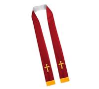Maxtonser Reversible Clergy Mass Stole Scarf Double Side Crossed Design, for Clergy Services And Worship Event