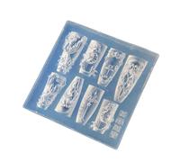 Maxtonser Set di stampi in silicone a tema mare con balena e conchiglie per manicure, design alla moda
