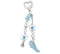 Maxtonser Simpatico Ciondolo Portachiavi Balena Portachiavi Balena Squisito Y2K Portachiavi Dolce e Fresco con Fiore Cavo per Compleanni San Valentino, Blu