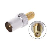 Maxtonser SMA Female Jack To TV IEC Male Plug Coaxial Adapter RF Connector Nickel Plated,RF Connector