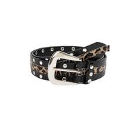 Maxtonser Stylish Animal Print Belt with Double Row Metal Rivets Studs And Metal Pin Buckles, for Fashionable Hiphop Dancing Event