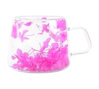 Maxtonser Tazza in vetro da 200 ml con secco, contenitore, D