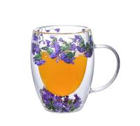 Maxtonser Tazze da Muro in Vetro con Secco e Manico per Caffè, B