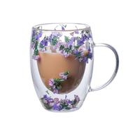 Maxtonser Tazze da Muro in Vetro con Secco e Manico per Caffè, C