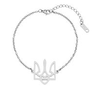 Maxtonser Ucraina Bracciali Donne Charm Catena Mano Gioielli Ucraina Braccialetto Ucraina Simbolo Nazionale Simbolo Ciondolo Braccialetto