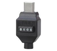 Maxtonser USB 3.1 Tipo C Connettore maschio 5Pin/4Pin Tipo Adattatore Testa Senza Saldatura Caratteristica Alloggiamento Nero per Riparazione Cavo Dati