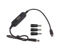 Maxtonser USB C 5V to 1.2V 3V 4.5V 6V 7.5V 9V 12V 2.5mm/3.5mm/4.0mm/5.5mm Adjustable Voltage Cable with LED Dislpay for Toy Games,Voltage Adapter