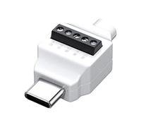 Maxtonser USB C maschio a 5 pin/4 pin a crimpare senza saldatura per progetti di riparazione rapida trasferimento dati 480 Mbps 65 w ricarica