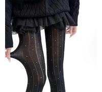 Maxtonser Women's Elegant DOT Pattern Cotton Opaque Tights Ribbed Fabric Pantyhose Stockings, for Winter Autumn Comfort And Warmth