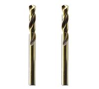 MAXTOOL 0,3 cm 2 pezzi identici viti trapano HSS M42 cobalto Twist Stub punte da trapano completamente rettificate dorato gambo dritto punte corte; SMF42G10R07P2