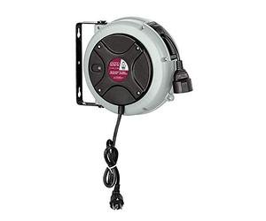 MAXTOOLS ER200, Avvolgitubo Elettrico Automatico, Mini Arrotolatore con Doppia Guida e Cavo Antiolio, Interruttore Termico di Protezione, Lunghezza 8 Metri (8m)