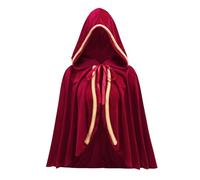 maxToonrain Costume da Cappuccetto da favola, personaggio delle fiabe, costume per Halloween da donna (rosso scuro, 65,6 cm)