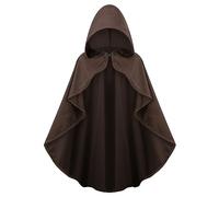 maxToonrain Costume medievale con cappuccio, mantello con cappuccio, stile vintage, gotico, strega, vittoriano, per Halloween