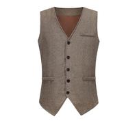 maxToonrain Costume Morse da Sherlock Holmes, per adulti, per Halloween, cosplay, Outfi, 7 pezzi (marrone chiaro, 2XL)