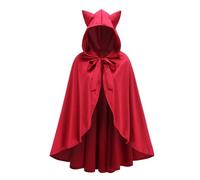 maxToonrain Mantello e cestino da Cappuccetto Rosso, mantello rosso con cappuccio, per adulti, in velluto, per Halloween, personaggio delle fiabe, costume da donna per la Giornata mondiale del libro