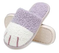 MAXTOP Pantofole animali carino signore morbido peluche gatto zampa con accogliente Memory Foam Slip-on Indoor Outdoor pantofole regali creativi signore signori