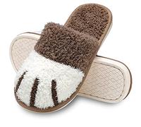 MAXTOP Pantofole animali carino signore morbido peluche gatto zampa con accogliente Memory Foam Slip-on Indoor Outdoor pantofole regali creativi signore signori