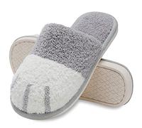 MAXTOP Pantofole animali carino signore morbido peluche gatto zampa con accogliente Memory Foam Slip-on Indoor Outdoor pantofole regali creativi signore signori