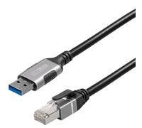 MAXTRACK Adattatore LAN USB A - C540-3L, adattatore LAN da USB-A 3.0 a RJ45, adattatore Ethernet USB-A 1 Gbit/s, compatibile con MacBook, notebook, effetto metallo, portatile e sottile, plug & play