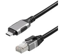 MAXTRACK Adattatore LAN USB C - C541-3L, adattatore LAN USB-C a RJ45, adattatore Ethernet USB 1 Gbit/s, compatibile con MacBook, notebook, dispositivi mobili, effetto metallo, portatile e sottile,