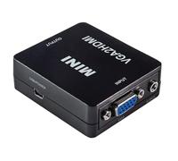 MAXTRACK Convertitore VGA a HDMI - CS40L, adattatore HDMI, VGA a HDMI, Plug & Play, 1080p/60Hz Full HD, adattatore VGA a HDMI, compatibile con PC/laptop, proiettore, monitor, cavo di alimentazione USB