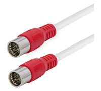 Maxtrack FQMS6,0L Antenna, SAT Cavo [1x Spina a F - 1x Spina a F] 6 m Bianco