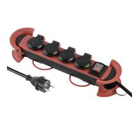 TM NV 61-5 L - Presa multipla, a 4 ingressi, 5,0 m, con interruttore, IP44, col