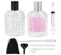 Maxumille 2 Pezzi 100ml Atomizzatore Profumo, Nebulizzatore Profumo Ricaricabile, Boccette Profumi Vuoti di Ananas con 7 Accessori per Uomo e Donna, Vetro Bottiglia Spray per Viaggio, Cosmetici
