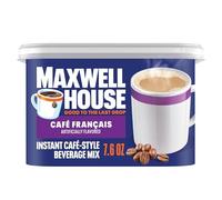 Maxwell House Miscela istantanea per bevande in stile caffè, facile da preparare, 1 barattolo, per caffè mattutino veloce o dolcetto pomeridiano, Cafe Francais, Kosher Dairy, 215,5 g (la confezione