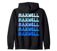 Maxwell Retro Name Stack Design Felpa con Cappuccio