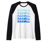 Maxwell Retro Name Stack Design Maglia con Maniche Raglan