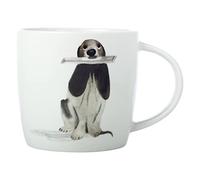 Maxwell & Williams DX1064 Tazza da caffè 400 ml - Serie Best Furry Friends - Porcellana cane & giornale colorato confezione regalo