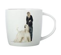 Maxwell & Williams DX1071 - Tazza da caffè 400 ml, serie Best Furry Friends, in porcellana con donna e cane, in confezione regalo